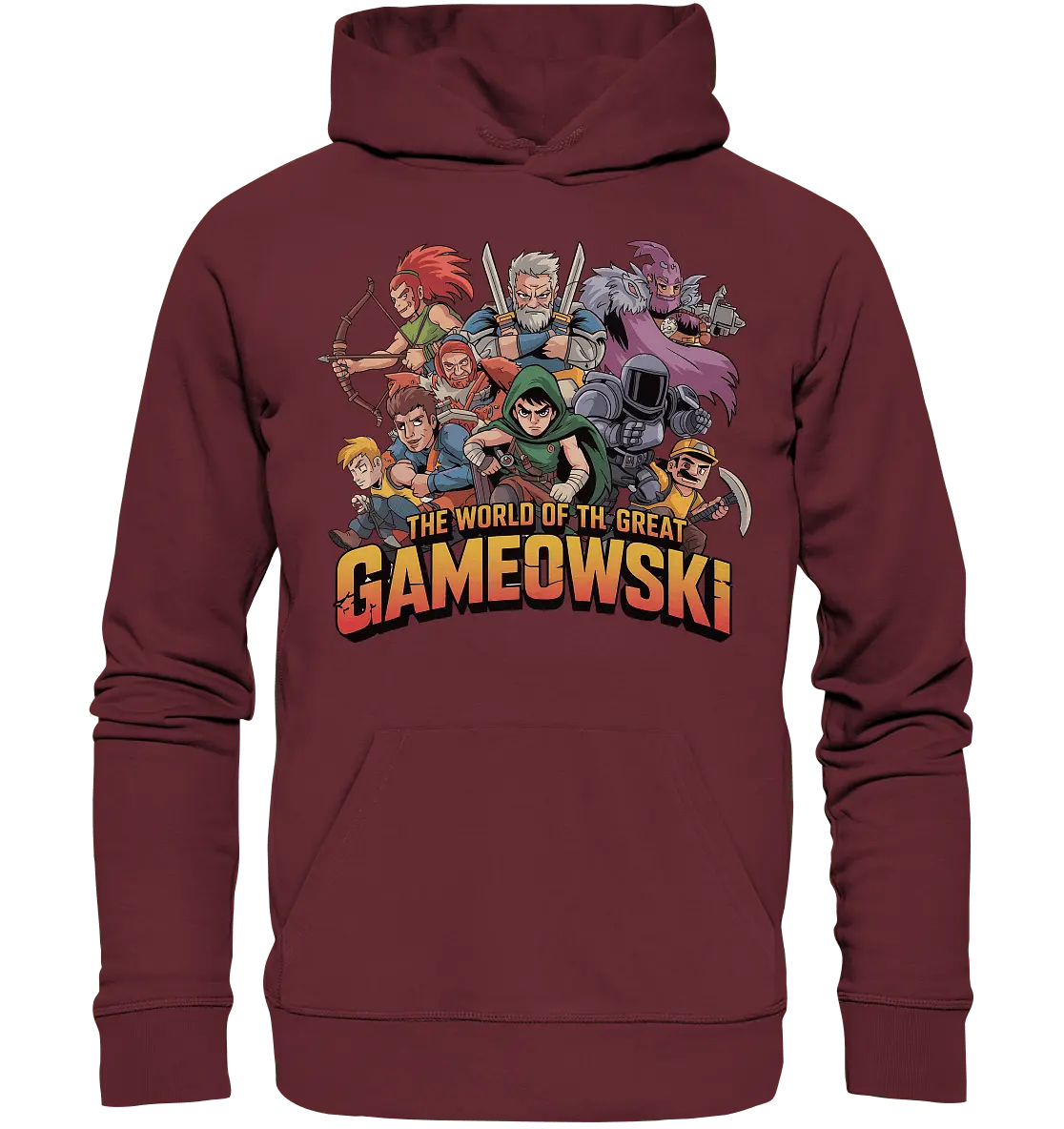 The Great Gameowski – Comic - Gaming - Abenteuer in epischer Farbwelt - Organic Hoodie - Bright Lights Arts