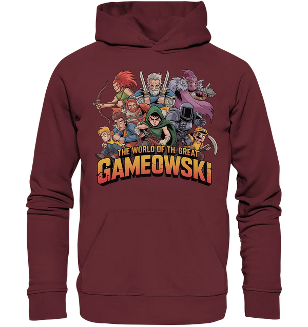 The Great Gameowski – Comic - Gaming - Abenteuer in epischer Farbwelt - Organic Hoodie - Bright Lights Arts