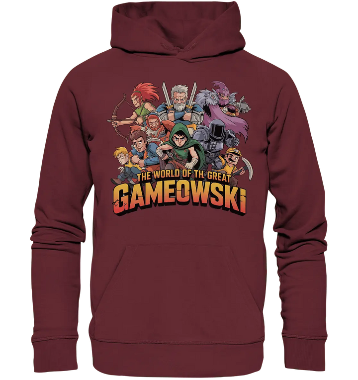 The Great Gameowski – Comic - Gaming - Abenteuer in epischer Farbwelt - Organic Hoodie - Bright Lights Arts