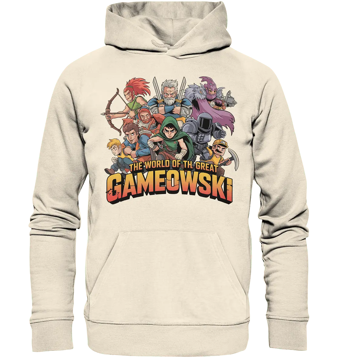 The Great Gameowski – Comic - Gaming - Abenteuer in epischer Farbwelt - Organic Hoodie - Bright Lights Arts