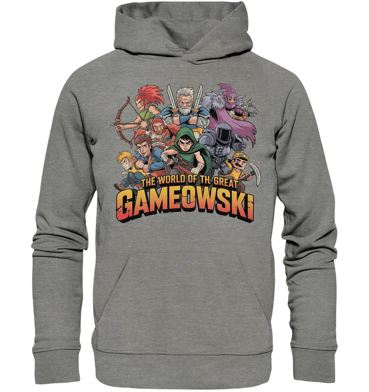 The Great Gameowski – Comic - Gaming - Abenteuer in epischer Farbwelt - Organic Hoodie - Bright Lights Arts