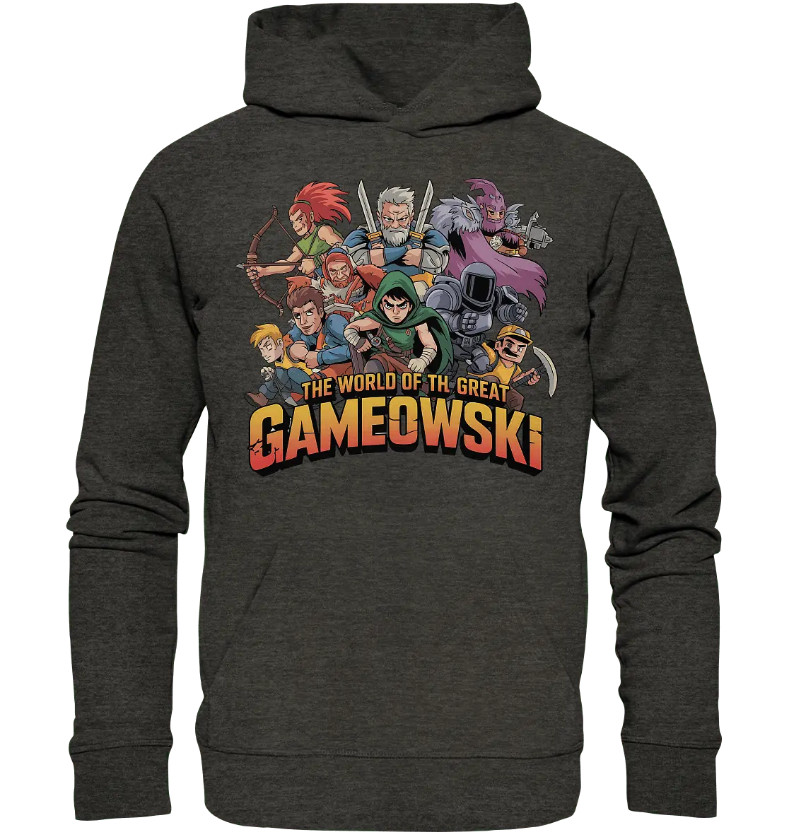 The Great Gameowski – Comic - Gaming - Abenteuer in epischer Farbwelt - Organic Hoodie - Bright Lights Arts