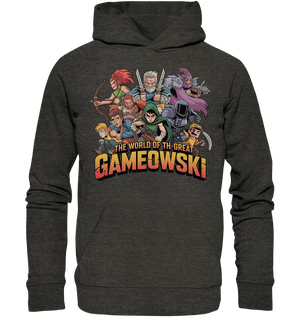 The Great Gameowski – Comic - Gaming - Abenteuer in epischer Farbwelt - Organic Hoodie - Bright Lights Arts