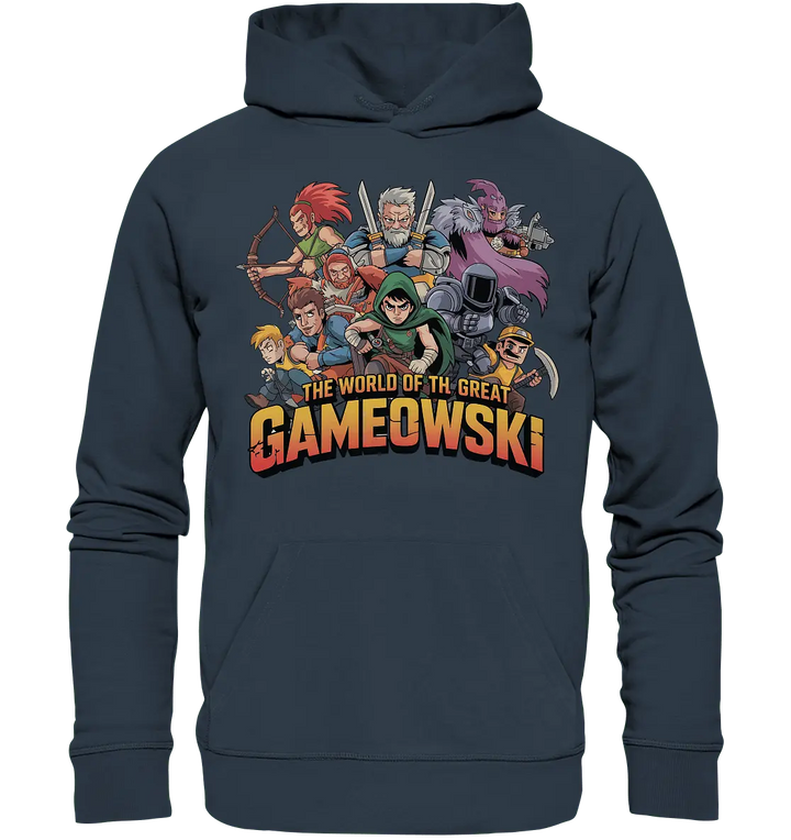 The Great Gameowski – Comic - Gaming - Abenteuer in epischer Farbwelt - Organic Hoodie - Bright Lights Arts