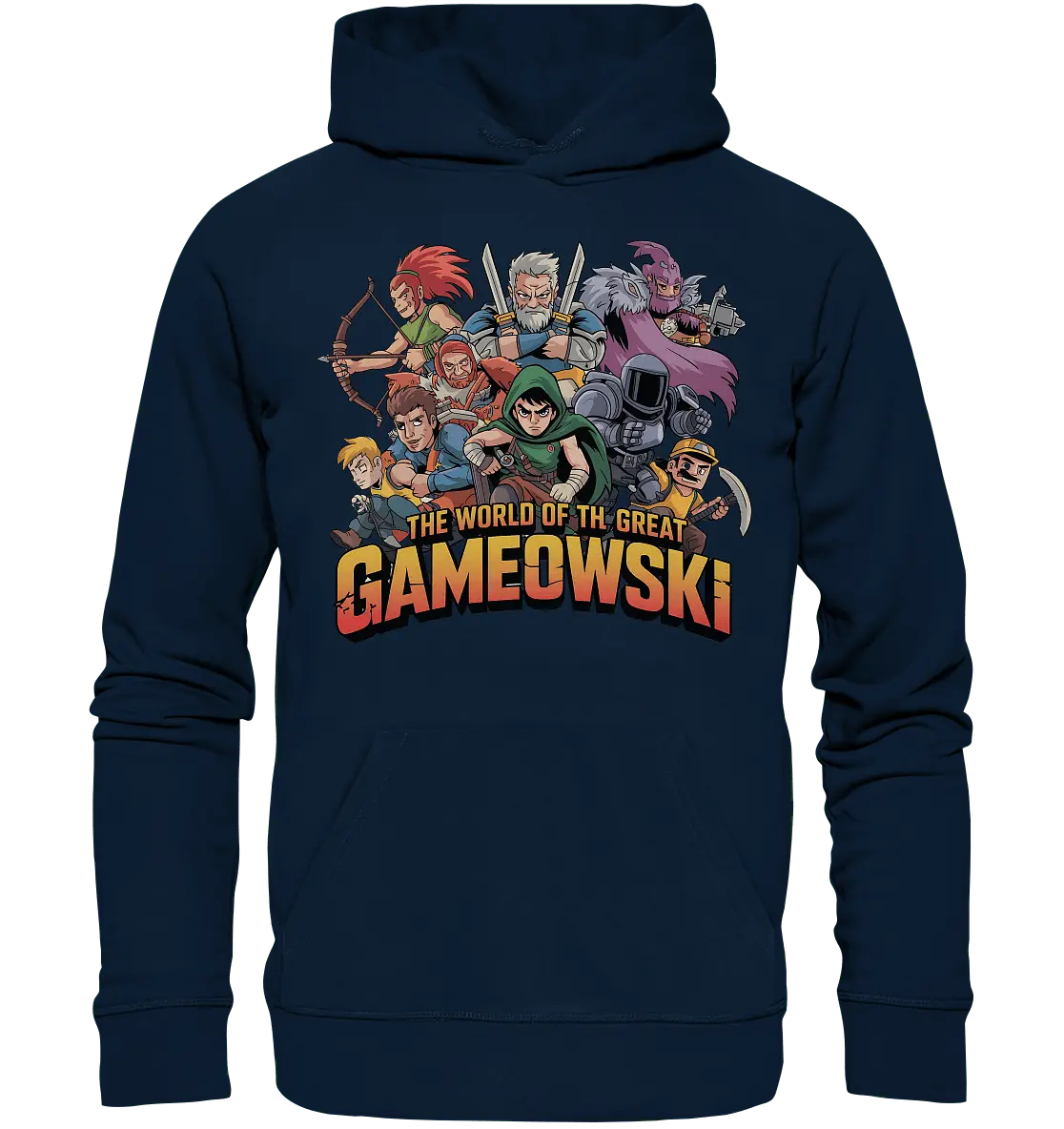 The Great Gameowski – Comic - Gaming - Abenteuer in epischer Farbwelt - Organic Hoodie - Bright Lights Arts