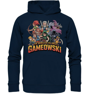 The Great Gameowski – Comic - Gaming - Abenteuer in epischer Farbwelt - Organic Hoodie - Bright Lights Arts