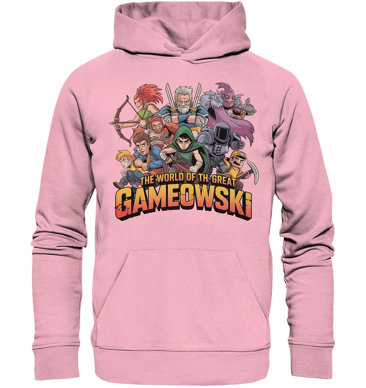 The Great Gameowski – Comic - Gaming - Abenteuer in epischer Farbwelt - Organic Hoodie - Bright Lights Arts