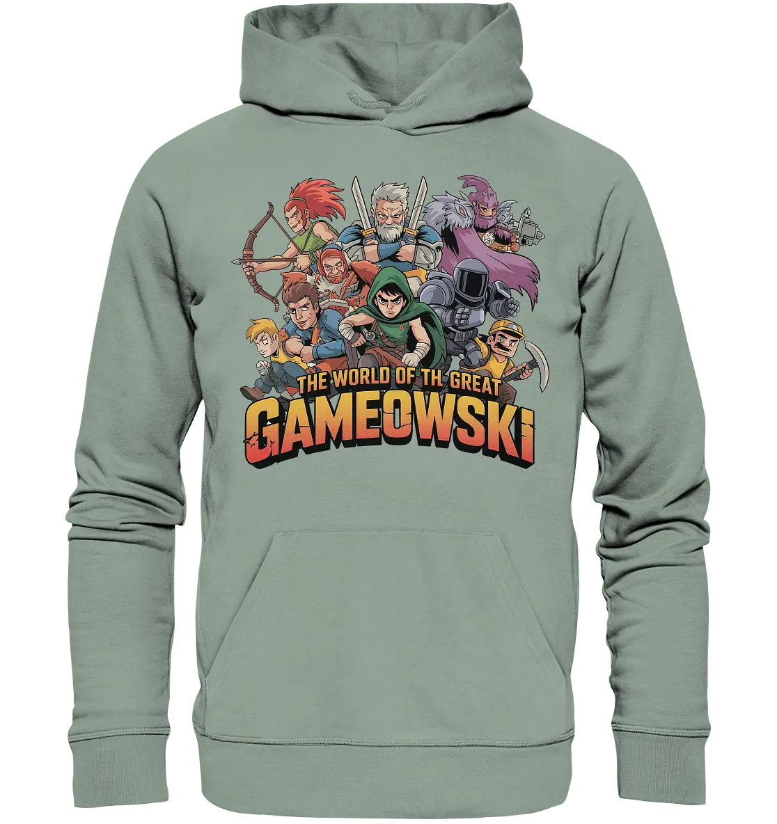 The Great Gameowski – Comic - Gaming - Abenteuer in epischer Farbwelt - Organic Hoodie - Bright Lights Arts