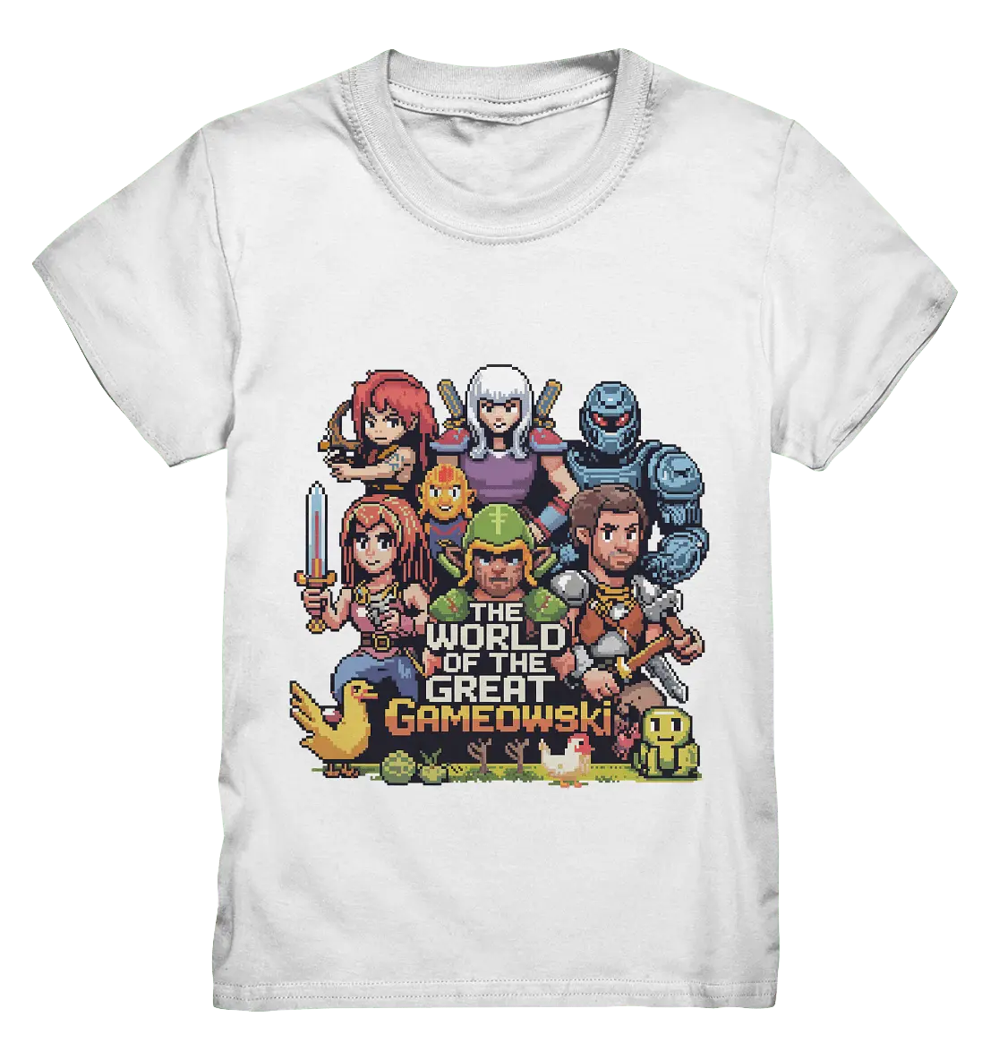 The World of the Great Gameowski – Exklusives Pixel - Art Design - Kids Premium Shirt - Bright Lights Arts