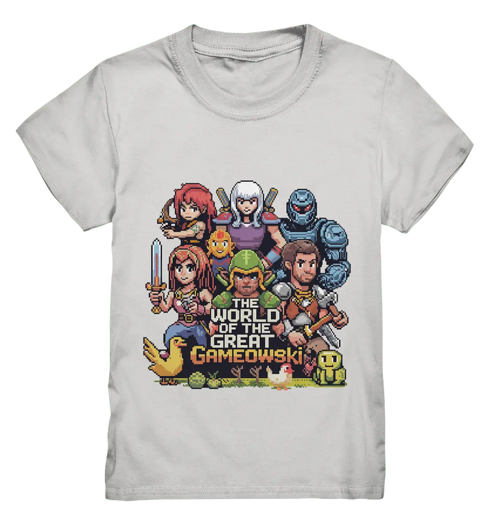The World of the Great Gameowski – Exklusives Pixel - Art Design - Kids Premium Shirt - Bright Lights Arts
