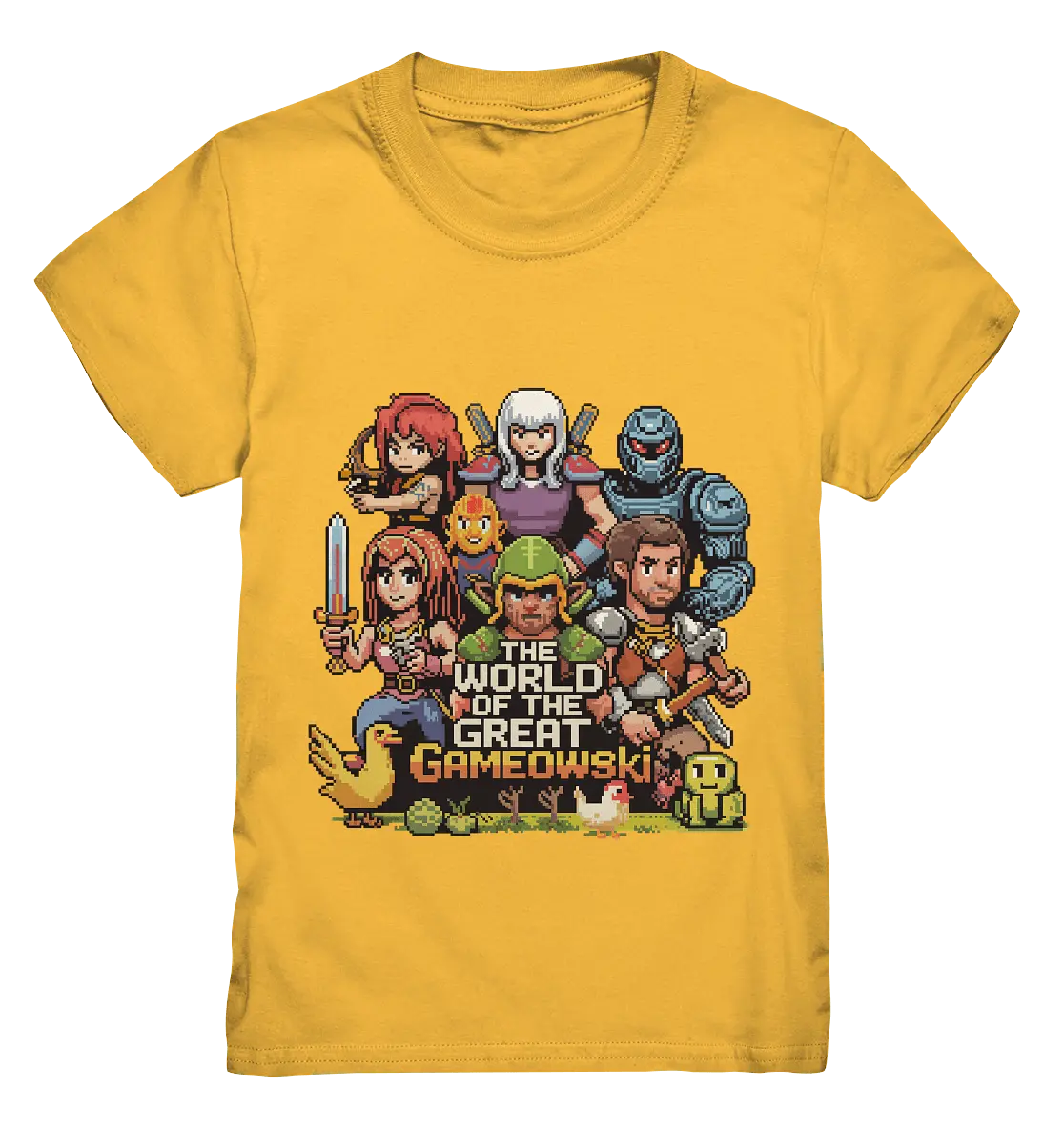 The World of the Great Gameowski – Exklusives Pixel - Art Design - Kids Premium Shirt - Bright Lights Arts