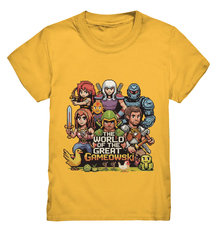 The World of the Great Gameowski – Exklusives Pixel - Art Design - Kids Premium Shirt - Bright Lights Arts