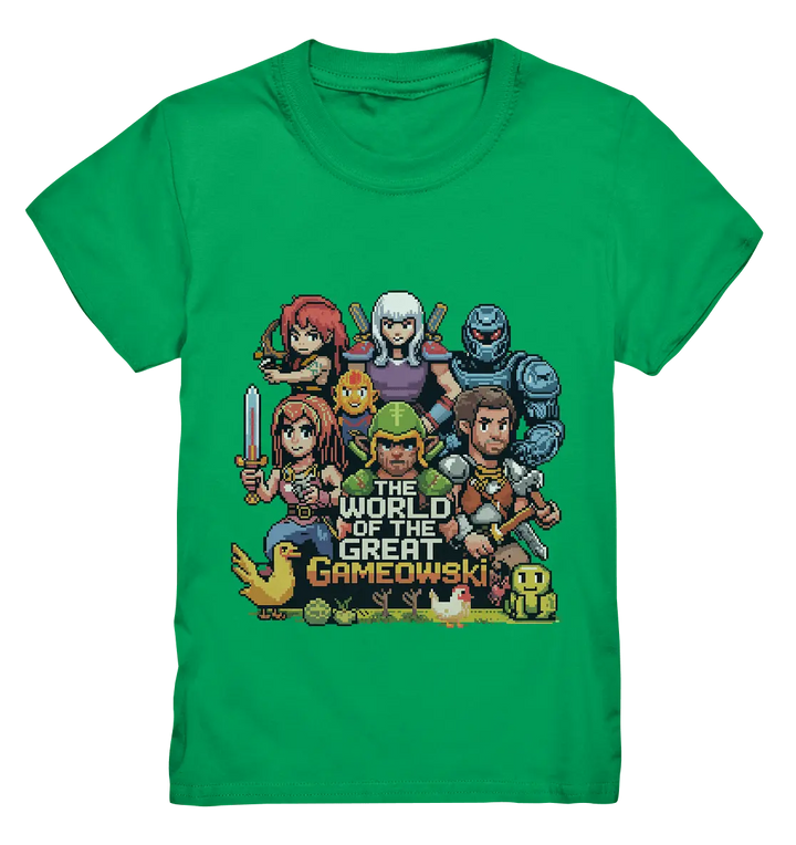 The World of the Great Gameowski – Exklusives Pixel - Art Design - Kids Premium Shirt - Bright Lights Arts