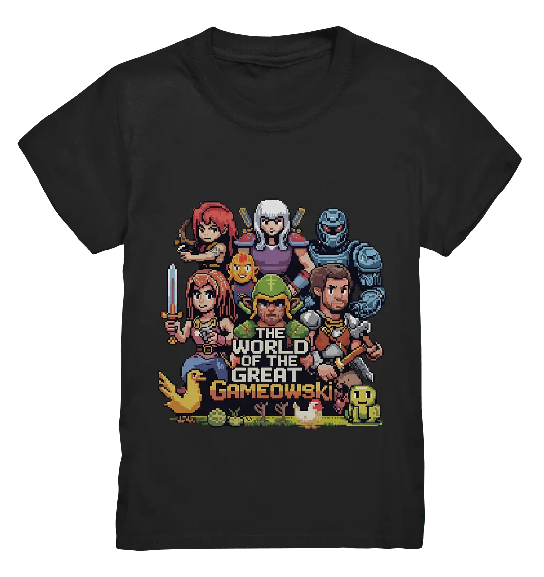 The World of the Great Gameowski – Exklusives Pixel - Art Design - Kids Premium Shirt - Bright Lights Arts