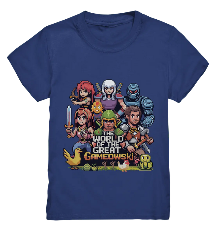 The World of the Great Gameowski – Exklusives Pixel - Art Design - Kids Premium Shirt - Bright Lights Arts