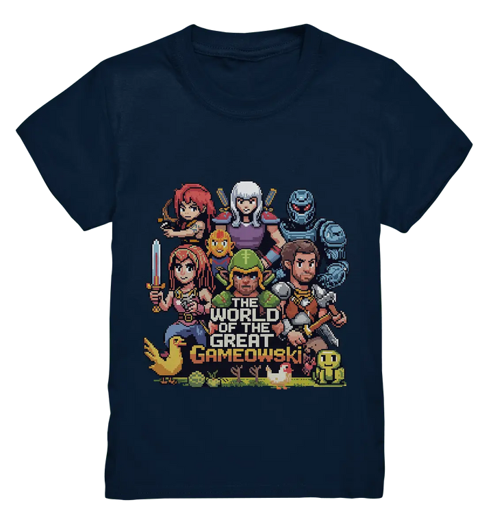 The World of the Great Gameowski – Exklusives Pixel - Art Design - Kids Premium Shirt - Bright Lights Arts