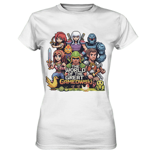 The World of the Great Gameowski – Exklusives Pixel - Art Design - Ladies Premium Shirt - Bright Lights Arts