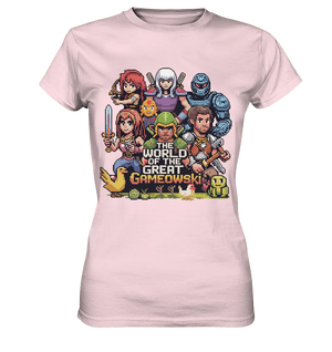 The World of the Great Gameowski – Exklusives Pixel - Art Design - Ladies Premium Shirt - Bright Lights Arts