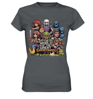 The World of the Great Gameowski – Exklusives Pixel - Art Design - Ladies Premium Shirt - Bright Lights Arts