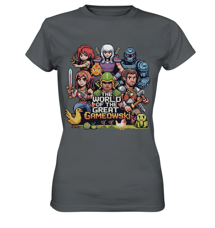 The World of the Great Gameowski – Exklusives Pixel - Art Design - Ladies Premium Shirt - Bright Lights Arts