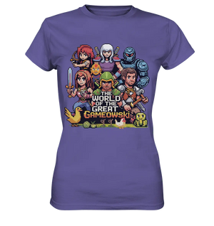 The World of the Great Gameowski – Exklusives Pixel - Art Design - Ladies Premium Shirt - Bright Lights Arts