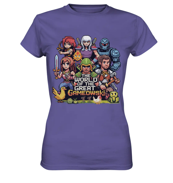 The World of the Great Gameowski – Exklusives Pixel - Art Design - Ladies Premium Shirt - Bright Lights Arts