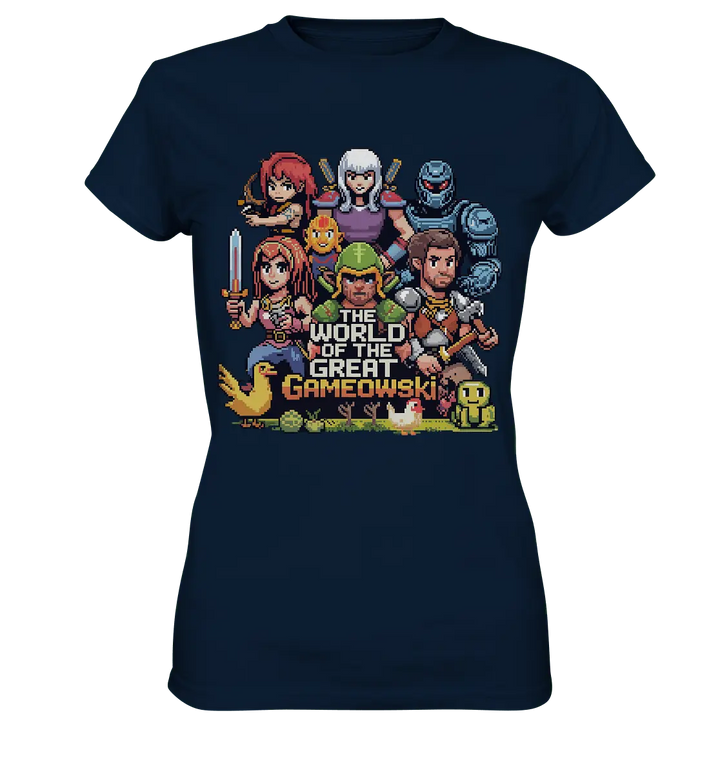 The World of the Great Gameowski – Exklusives Pixel - Art Design - Ladies Premium Shirt - Bright Lights Arts