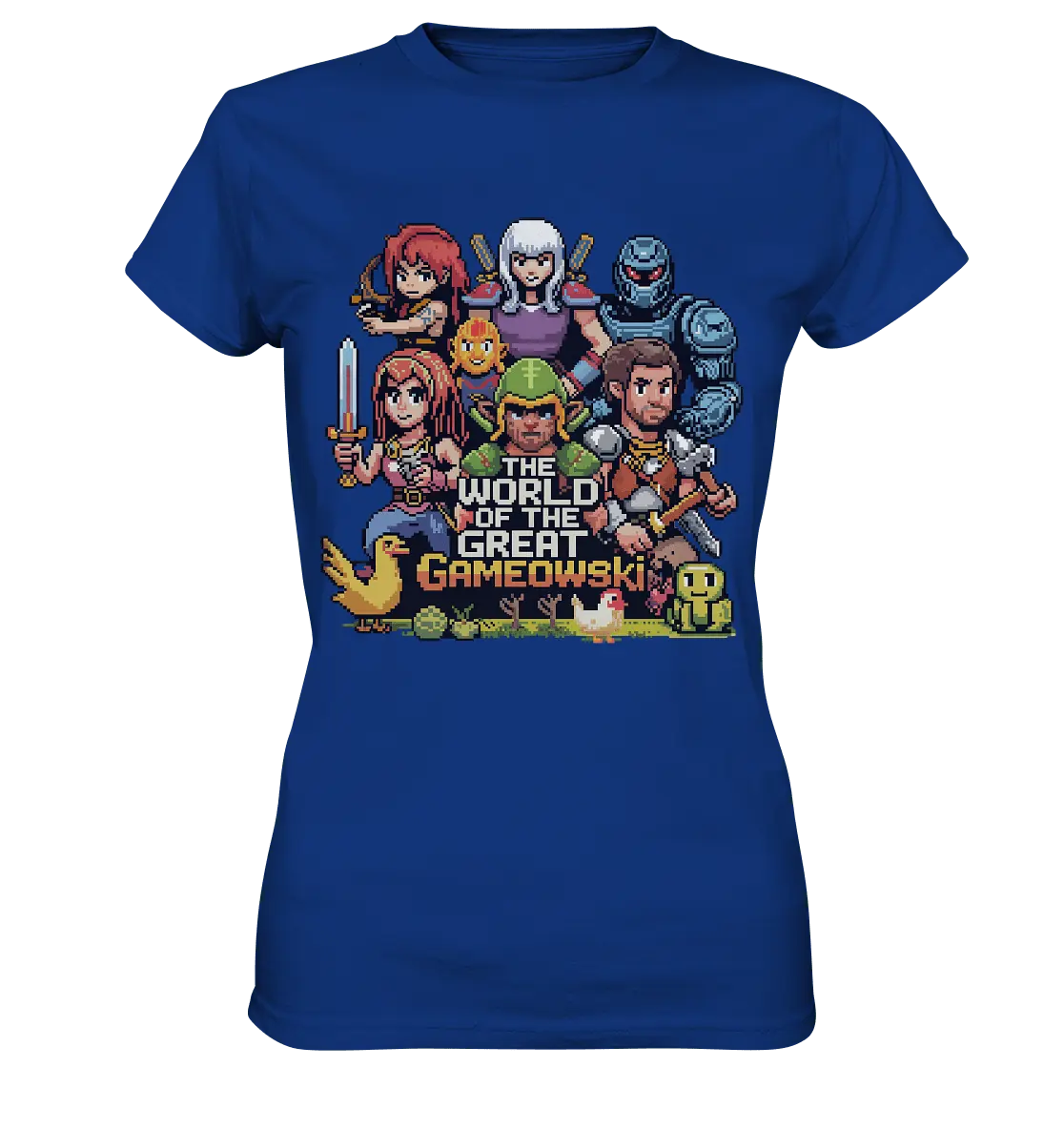 The World of the Great Gameowski – Exklusives Pixel - Art Design - Ladies Premium Shirt - Bright Lights Arts