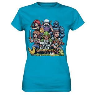 The World of the Great Gameowski – Exklusives Pixel - Art Design - Ladies Premium Shirt - Bright Lights Arts
