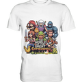 The World of the Great Gameowski – Exklusives Pixel - Art Design - Premium Shirt - Bright Lights Arts