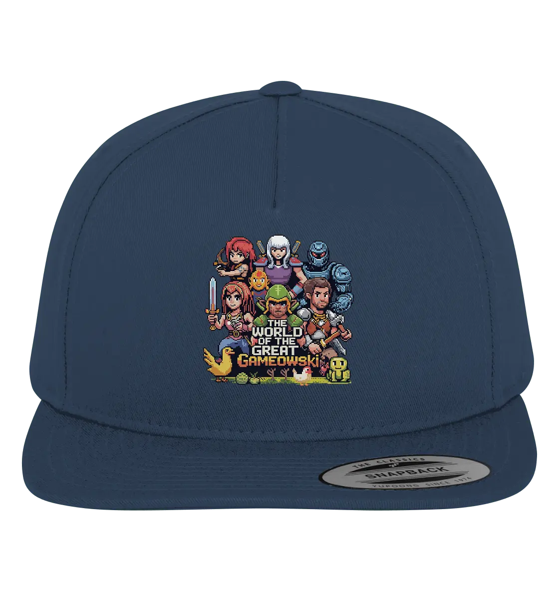 The World of the Great Gameowski – Exklusives Pixel - Art Design - Premium Snapback - Bright Lights Arts