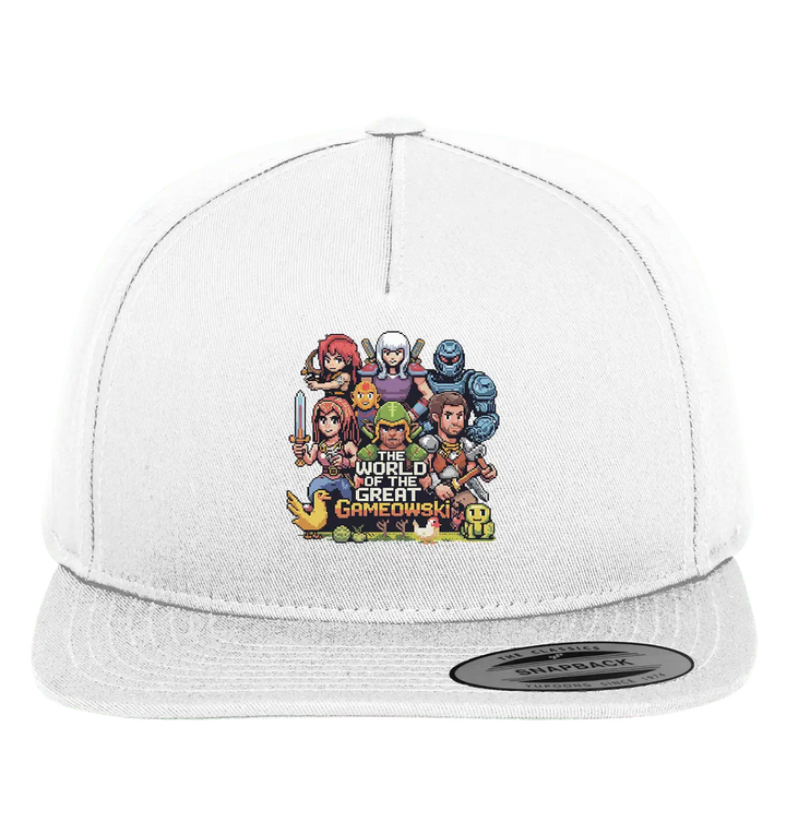 The World of the Great Gameowski – Exklusives Pixel - Art Design - Premium Snapback - Bright Lights Arts
