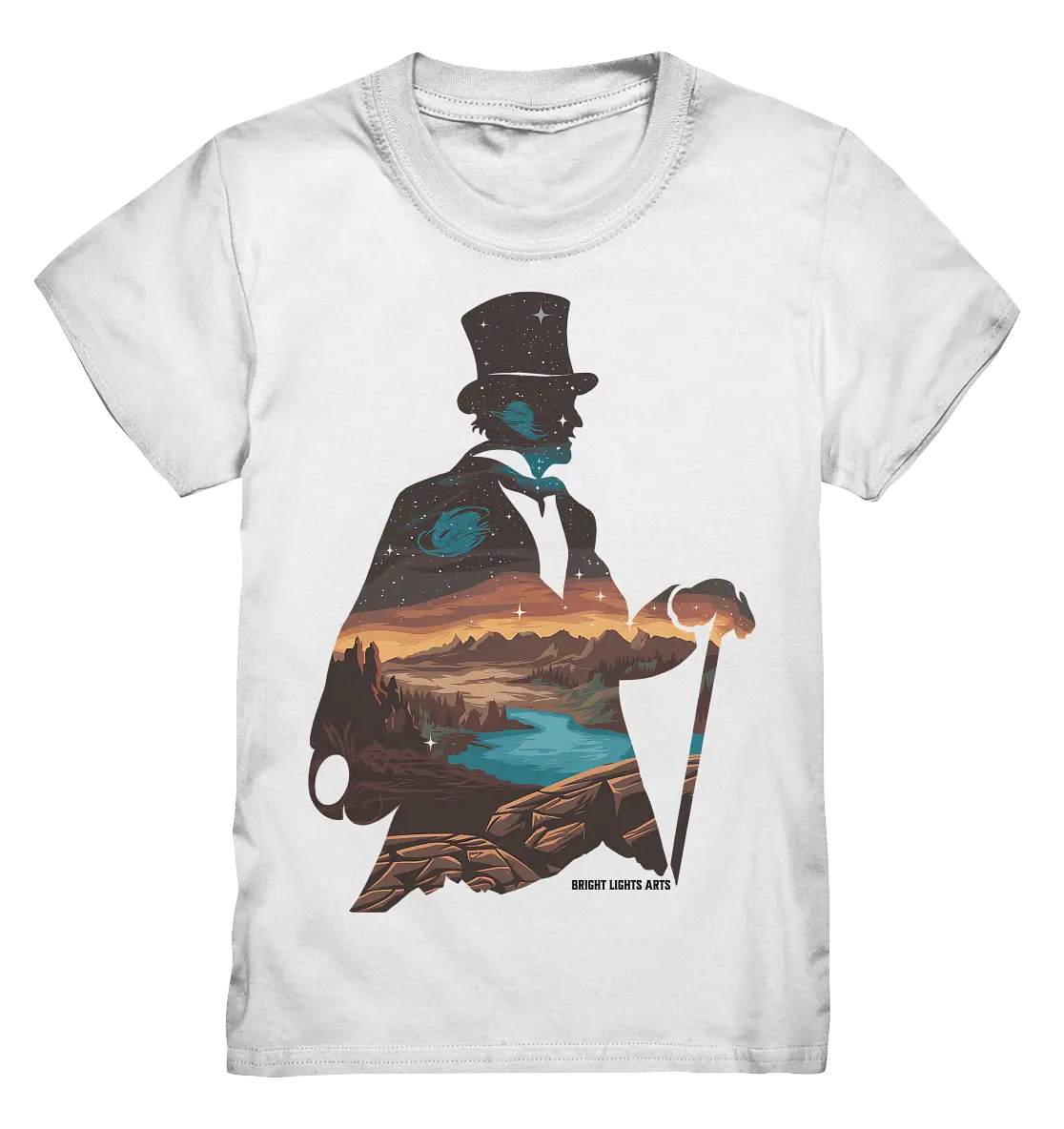 Time Traveler im Zylinderhut  - Kids Premium Shirt Bright Lights Arts