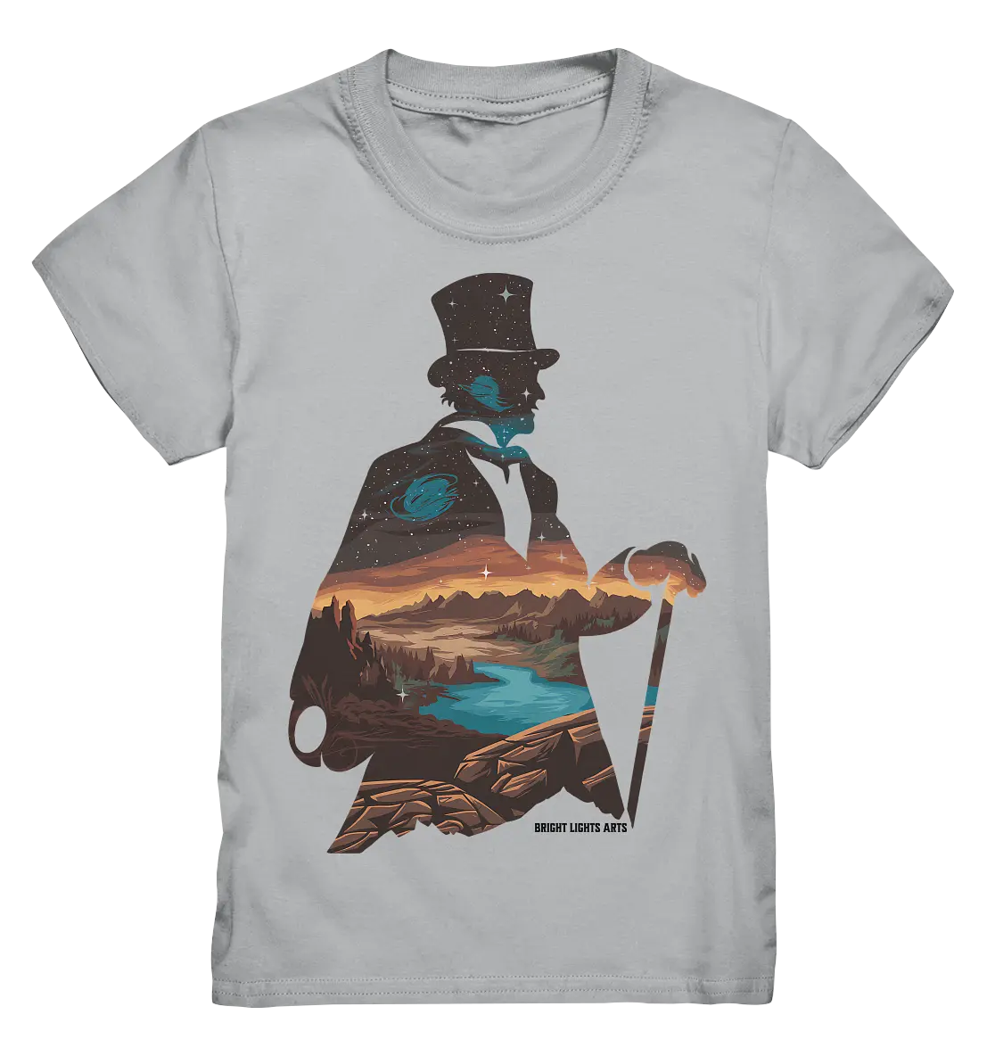 Time Traveler im Zylinderhut  - Kids Premium Shirt Bright Lights Arts