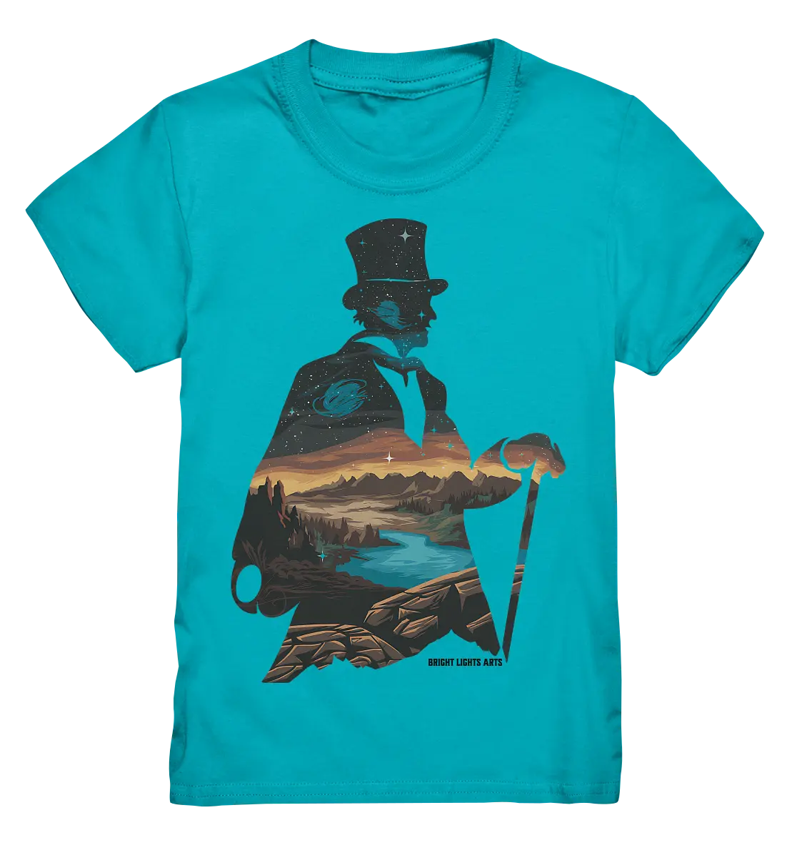 Time Traveler im Zylinderhut  - Kids Premium Shirt Bright Lights Arts