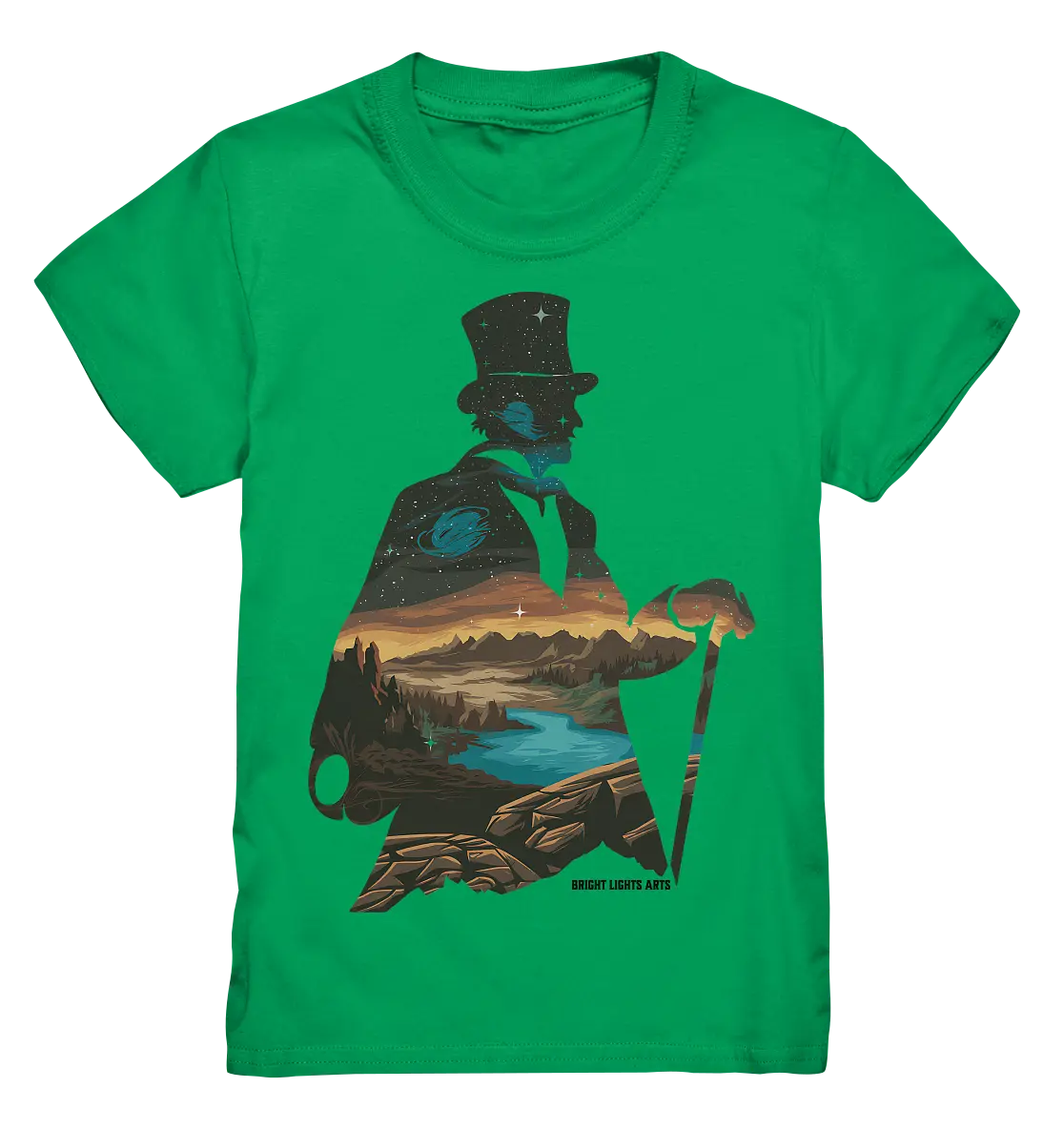 Time Traveler im Zylinderhut  - Kids Premium Shirt Bright Lights Arts