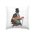 Time Traveler im Zylinderhut  - Kissen 40x40cm Bright Lights Arts
