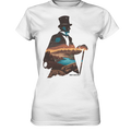 Time Traveler im Zylinderhut  - Ladies Premium Shirt Bright Lights Arts