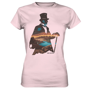 Time Traveler im Zylinderhut  - Ladies Premium Shirt Bright Lights Arts