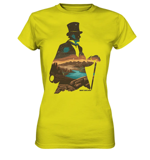 Time Traveler im Zylinderhut  - Ladies Premium Shirt Bright Lights Arts