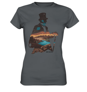 Time Traveler im Zylinderhut  - Ladies Premium Shirt Bright Lights Arts