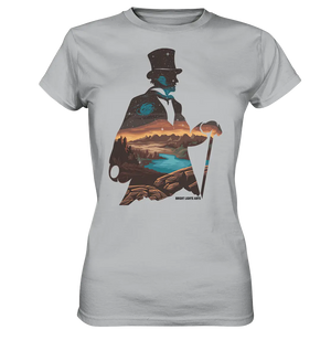 Time Traveler im Zylinderhut  - Ladies Premium Shirt Bright Lights Arts