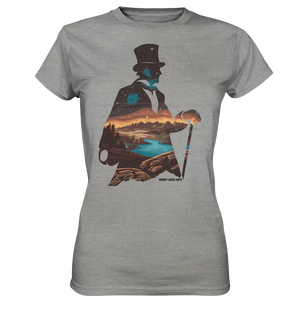 Time Traveler im Zylinderhut  - Ladies Premium Shirt Bright Lights Arts