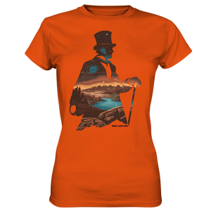Time Traveler im Zylinderhut  - Ladies Premium Shirt Bright Lights Arts