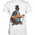 Time Traveler im Zylinderhut  - Premium Shirt Bright Lights Arts