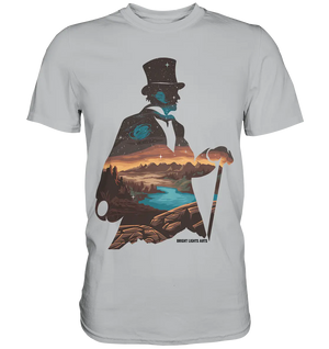 Time Traveler im Zylinderhut  - Premium Shirt Bright Lights Arts