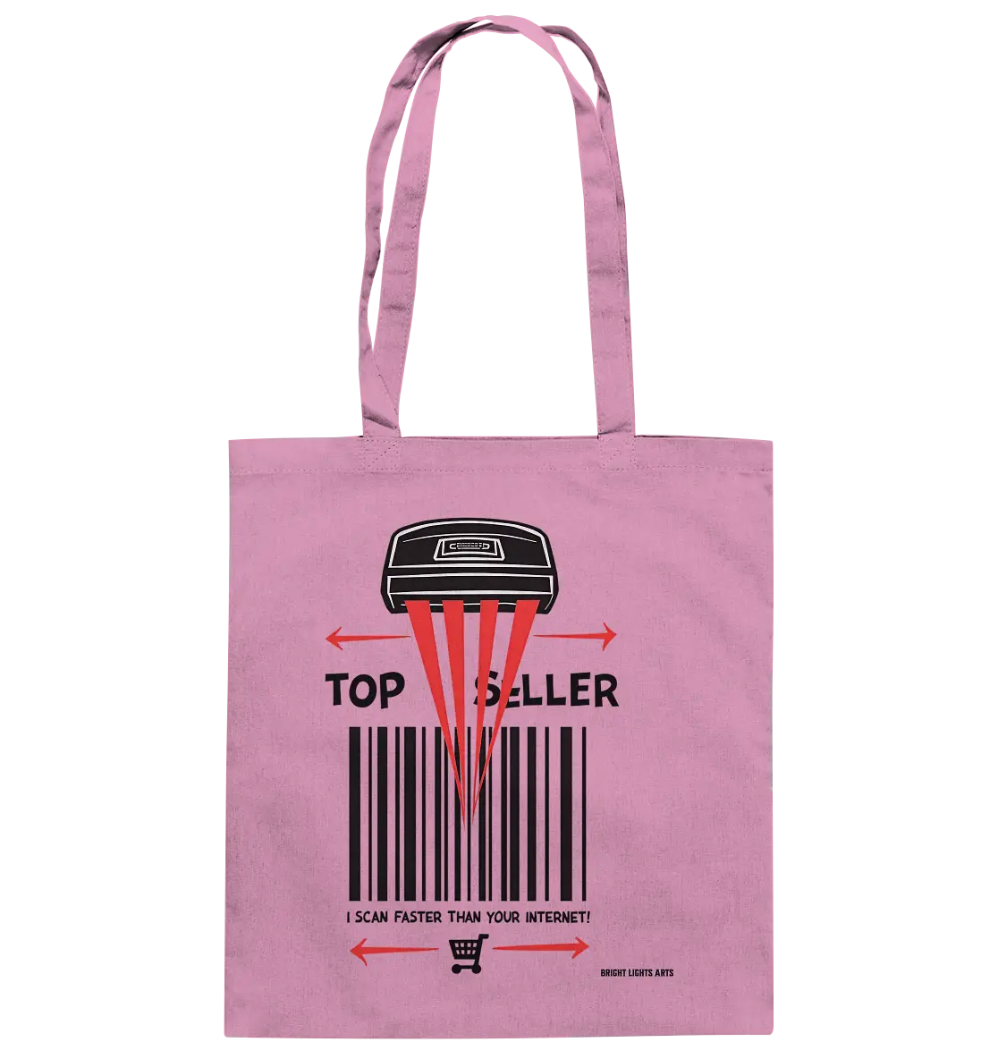Top Seller Barcode Scanner mit witzigem Spruch Ich scanne schneller als dein Internet - Baumwolltasche Bright Lights Arts
