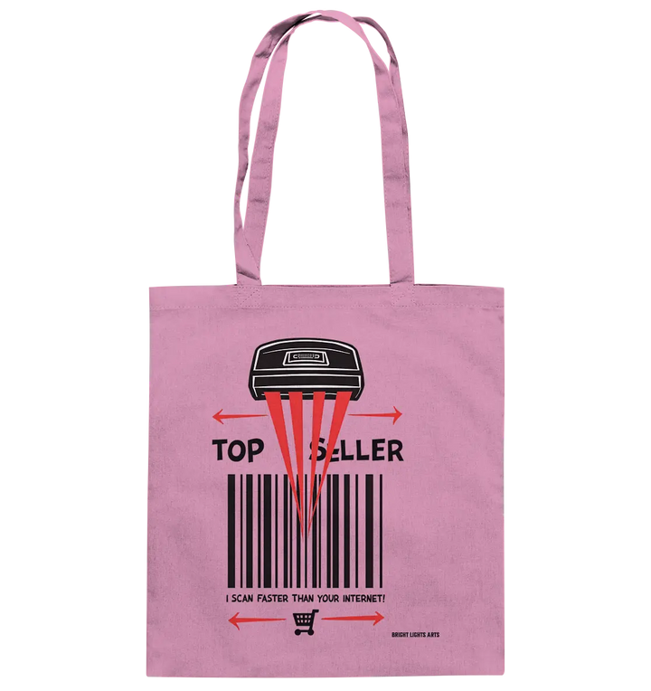 Top Seller Barcode Scanner mit witzigem Spruch Ich scanne schneller als dein Internet - Baumwolltasche Bright Lights Arts