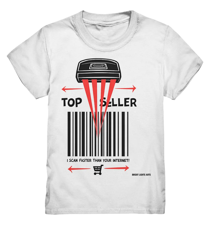 Top Seller Barcode Scanner mit witzigem Spruch Ich scanne schneller als dein Internet - Kids Premium Shirt Bright Lights Arts