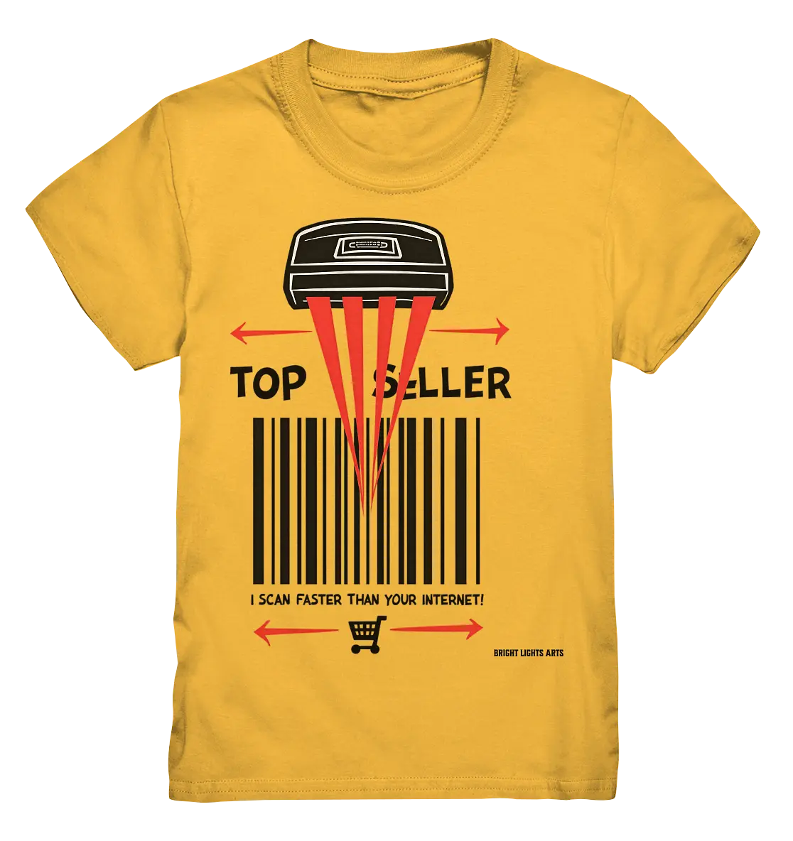 Top Seller Barcode Scanner mit witzigem Spruch Ich scanne schneller als dein Internet - Kids Premium Shirt Bright Lights Arts